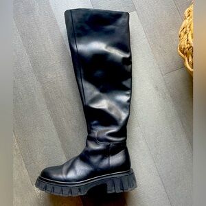 Made in Italy Genuine leather tall winter boots